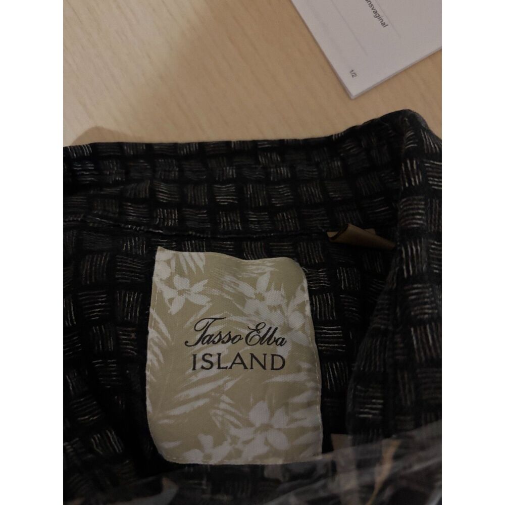 Tasso Elba Island xl polo silk and linen blend